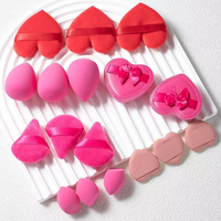Lot de 17 éponges cosmétiques hydrophiles personnalisables, douces, véganes, pour fond de teint, outils de maquillage en gros