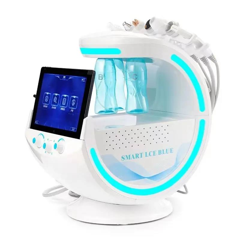 Professionnel Multi Fonction 7 en 1 Hydra Skin Facial Smart Hydro Ice Blue Facial avec Machine de sagesse d'analyse de la peau