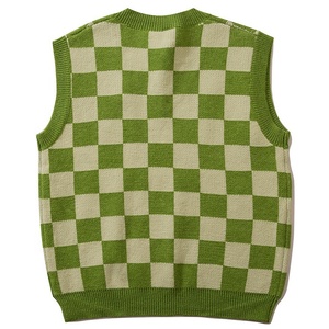 Gilet en maille Jacquard pour hommes, chandail personnalisé en coton tricoté pour adolescents, offre spéciale - Product Image 4