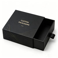 Boîte d'emballage personnalisable avec fenêtre, boîte tiroir haut de gamme, boîte en papier couleur Pantone pour l'organisation et le rangement