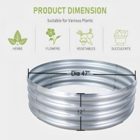 Kit de jardinière surélevée en tôle galvanisée, couleur personnalisable, design minimaliste, pour extérieur, jardin, patio, ou comme jardinière de sol
