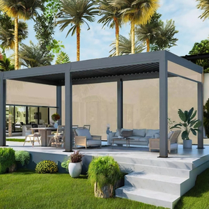 <span class=keywords><strong>Pergola</strong></span> Bioclimatica in Alluminio Personalizzabile OEM/ODM, Ecologica, con Telecomando, Design a Lamelle Orientabili Impermeabili e Opzione Schermo - Product Image 5