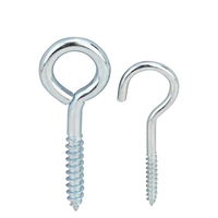 Vis à œil en acier inoxydable/acier au carbone, plaqué zinc blanc, M6 à M12, pour fixation de cordons de rideaux et stores (emballage de détail)