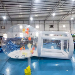 Özel boyutlu PVC yetişkin şişme balon çadır Rentable şeffaf kubbe kar küresi tasarım şişme şato şişme balon çadır - Product Image 1