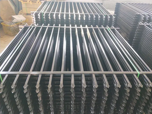 Vente en gros de clôture de sécurité en acier à tube métallique enduit de poudre noire de 6ftx8ft pour le jardin - Product Image 6