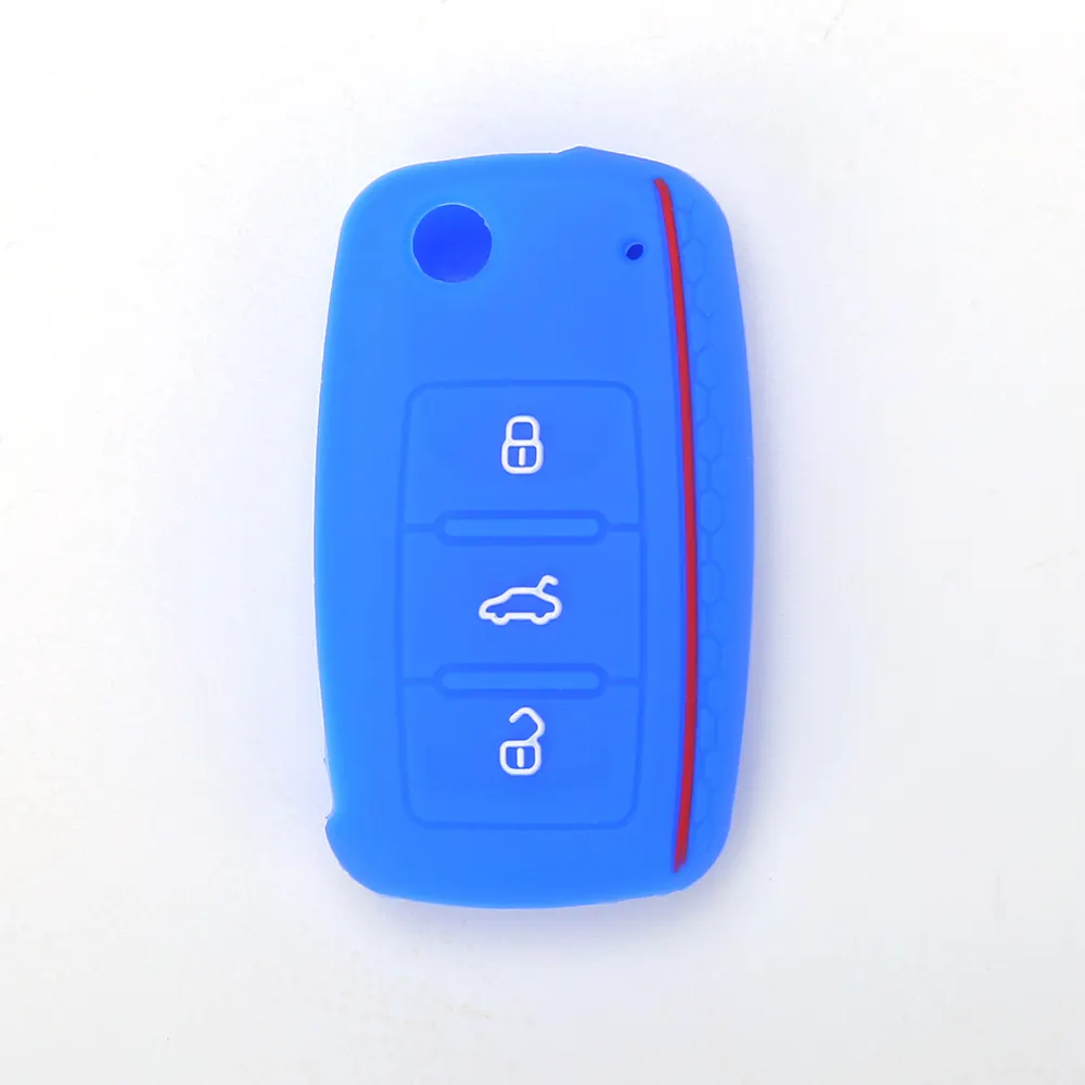 Hot Sale Custom Colorful Silicone Protector Case For Volkswagen Remote Key Cover