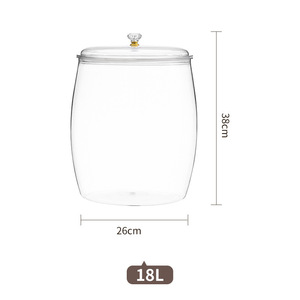 Contenedor de Almacenamiento Hermético de Gran Capacidad para Arroz, Harina y Granos, Transparente, en Forma de Cilindro, 2.2L 3.8L 6.5L 11L 18L - Product Image 5
