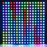 Matriz LED Digital Flexible WS2812B 5V/DC, Direccionable Individualmente, 16x16 SMD5050 RGB, para Arcade, Tiendas, Ascensores
