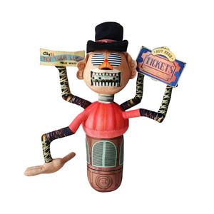 Juguetes de peluche de algodón PP personalizados de fábrica, divertidos, de terror, de payaso de circo con pelo rojo y nariz grande, para alivio del estrés, juguete para máquinas de garras - Product Image 4