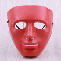 Masque de fête pour adulte Ghostface en plastique pour Halloween et remise de diplôme - Design amusant