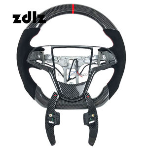 Volante de fibra de carbono personalizado para coches Cadillac ATS CTS XTS SRX CT6 <span class=keywords><strong>ATSV</strong></span> con palancas de cambio - Product Image 1