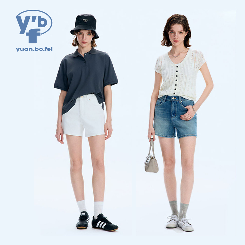 YUANBOFEI Women s Jean Shorts Five