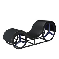 Canapé de couple au design moderne, fauteuil inclinable tendance avec petit tabouret de yoga pour salon, balcon, cadeau de mariage pour petits appartements