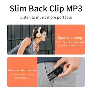 Lecteur <span class=keywords><strong>MP3</strong></span> USB <span class=keywords><strong>RUIZU</strong></span> X69 Mini BT V5.4 Lecteur de musique sportif avec clip Prise en charge de la radio FM Enregistreur Livre électronique Horloge Podomètre - Product Image 5