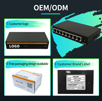 TiNCAM OEM SKD Gigabit Ethernet Switch 8 1000Mbps Unmanaged LAN RJ45 Internet Splitter CCTV Network Ethernet Hub Stock