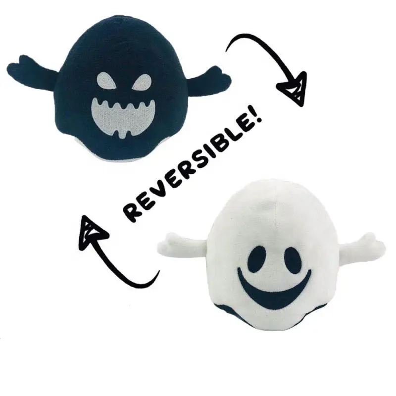 Fast delivery Amazon hot selling stuffed toys reversible Halloween plush ghost&pumpkins glow in the dark plush toy