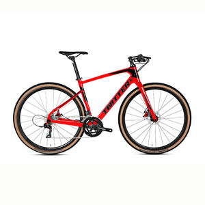 Bicicleta de Gravel Twitter con Cuadro de Carbono 700c, Frenos de Disco Dobles, Bicicleta Urbana para Carretera - Product Image 5