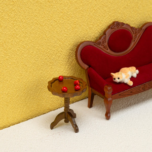 1:12 bricolage bois jouet maison de poupée Miniature accessoire modèle ornements petit rond dentelle Table scène de vie modèle - Product Image 2