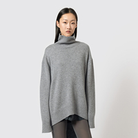 Pulls décontractés pour femmes, col roulé, 100% cachemire pur, 5GG 630g, pull en tricot épais, hauts chauds pour femmes en hiver