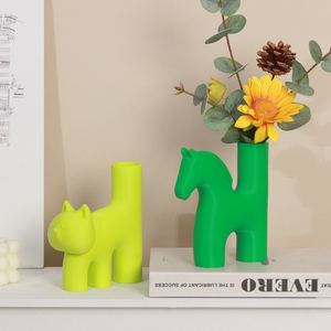 Roogo <span class=keywords><strong>Vase</strong></span> de sol en plastique queue d'animal artistique moderne pour mariage pour décoration de fleurs artificielles objet de décoration de petite <span class=keywords><strong>maison</strong></span> - Product Image 4