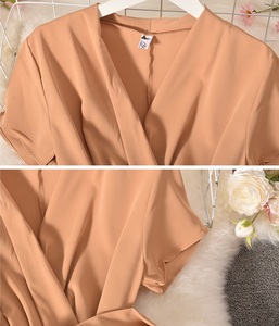 Vestidos elegantes con cinturón y cremallera lateral para mujer, 7 colores, falda larga con lazo y tirantes para mujer, Falda larga con tirantes y cintura más delgada - Product Image 3