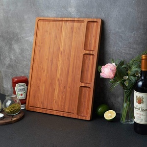 Gỗ Cắt Hội Đồng Quản Trị Cho Nhà Bếp, Pho Mát Charcuterie Board Set Với 3 Được Xây Dựng-Trong Khoang Và Nước Trái Cây Rãnh, <span class=keywords><strong>butcher</strong></span> Khối (17x1 - Product Image 6