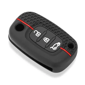 Étui en silicone pour clé de voiture Renault Fluence Megane Clio Kangoo <span class=keywords><strong>Twingo</strong></span>, LADA Priora Vesta Xray Kalina, housse pour télécommande - Product Image 3