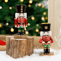 Nouvelles décorations de Noël d'intérieur, cadeaux pour la maison, soldat casse-noisette, porte-bougie en résine pour bureau, ornement, vente en gros