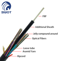 Câble à fibre optique monomode G652D 144 fibres pour micro-conduit extérieur, renforcé en PRF, gaine extérieure en PEHD, fabriqué en usine pour FTTH
