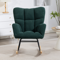 Fauteuil à bascule d'extérieur multi-usages confortable et abordable avec revêtement en coton capitonné pour adultes, fauteuil inclinable pour salon