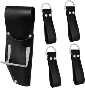 <span class=keywords><strong>Ceinture</strong></span> à outils en cuir PRO DL-101, cuir tanné à l'huile, de qualité supérieure, 25 poches, robuste, pour les artisans du bâtiment, les électriciens - Noir, taille XL - Product Image 3