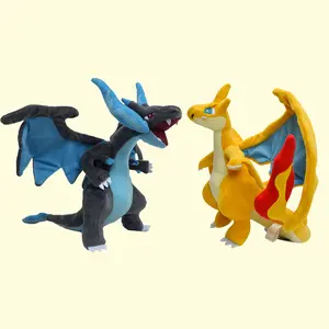 Brinquedo de pelúcia Pokémon Charizard Mega Evolution X e Y Charizard Fogo Dragon Charmander Brinquedo de pelúcia Eevee Gengar Esquirtle Presente para criança