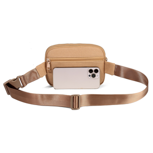 Bolsa cintura <span class=keywords><strong>de</strong></span> lona vintage con ribete <span class=keywords><strong>de</strong></span> <span class=keywords><strong>corcho</strong></span>: estilo retro, correa ajustable, ideal para festivales <span class=keywords><strong>de</strong></span> música y viajes - Product Image 2