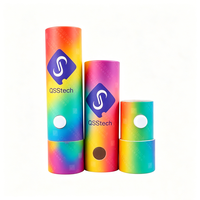 Conteneur personnalisé pour bonbons gélifiés résistant aux enfants, avec bouton de verrouillage CR, tube en carton cylindrique, emballage de cartouche, boîte rigide
