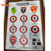 Patch en TPU souple haute fréquence Qinyu, imprimé sérigraphié et gaufré 3D, avec logo de marque, pour vêtements, film QY-UV, prix usine Guangdong