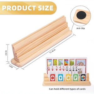 Porte-cartes en bois « Passer au-dessus du royaume », base en bois massif pour jeux de cartes, jeux de société et fêtes - Product Image 4