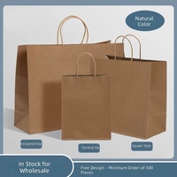 Sac fourre-tout en papier kraft de luxe écologique, vente en gros du fabricant, avec logo imprimé à chaud doré pour emballage cadeau et artisanat