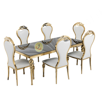 Eleganter Moderner Goldspiegel-Glastisch aus Edelstahl mit Rechteckiger Form und Acrylbeinen für Hochzeiten, Hotels und Veranstaltungen im Freien