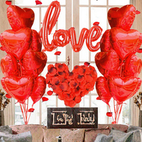 Nouvel ensemble de décoration de ballons en aluminium pour la Saint-Valentin 2026 – Cœur, tourbillon, spirale, pendentif – Kit de fête