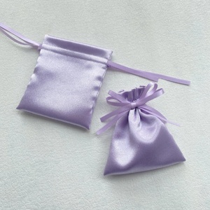 Recyclable Custom Logo Glossy Drawstring Colored T-Knot Pockets Silk Fabric Storage Gift <b>Packaging</b> <b>Bags</b> for Wedding Candy - Product Image 5