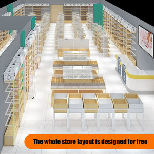 Đứng miễn phí Miniso gỗ Giày giá đồ nội thất cho các cửa hàng bán lẻ cửa hàng Quà Tặng hiển thị giá kệ - Product Image 6