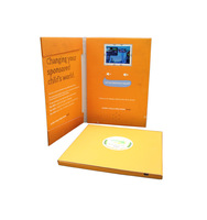 Carte de voeux de publicité vidéo LCD 2.4 pouces carte de visite en papier de lecture vidéo imprimée