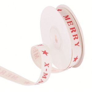 Ruban en coton imprimé de haute qualité et durable de 1,5 cm pour couronnes de Noël et emballages cadeaux faits main, 10 yards par rouleau - Product Image 6