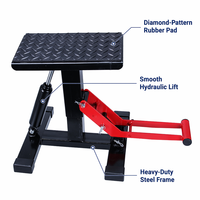 Support de levage hydraulique professionnel pour moto, tabouret d'entretien réglable avec plateforme antidérapante pour motos tout-terrain et motocross