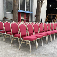 Chaises de salle à manger en métal pour hôtels, mariages, banquets, réunions VIP, restaurants, événements, fêtes pour l'église