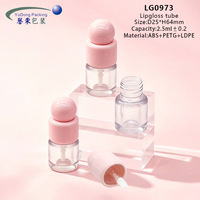 Tube de brillant à lèvres mini en plastique de 2,5 ml avec bouchon à vis, emballage cosmétique en PETG personnalisable avec options de couleur sur mesure pour la vente en gros