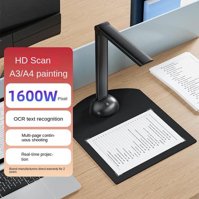 High Resolution OCR Recognition A4 Document HD Camera Hand Portable Business Document Scanner