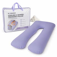 Oreiller de maternité ergonomique en forme de U, respirant, en polyester à fibres creuses, pour le soutien pendant la grossesse, conception OEM