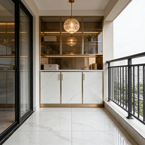 Exquisite Marble Texture Porcelain Tiles Offer Quality Floor Tiles for Bright Living Room and Bathroom Interiors - Product Image 2