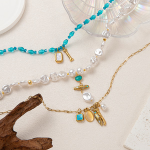 Venta al por mayor asequible barato perla colección colgante collar para mujer joyería - Product Image 1